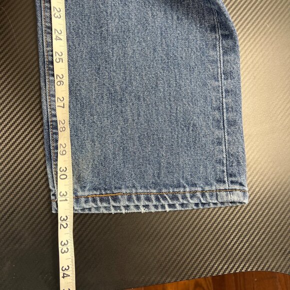 Levis 505 Mens Straight Leg Blue Denim Jeans Size 36x32 Workwear Casual - Picture 8 of 13